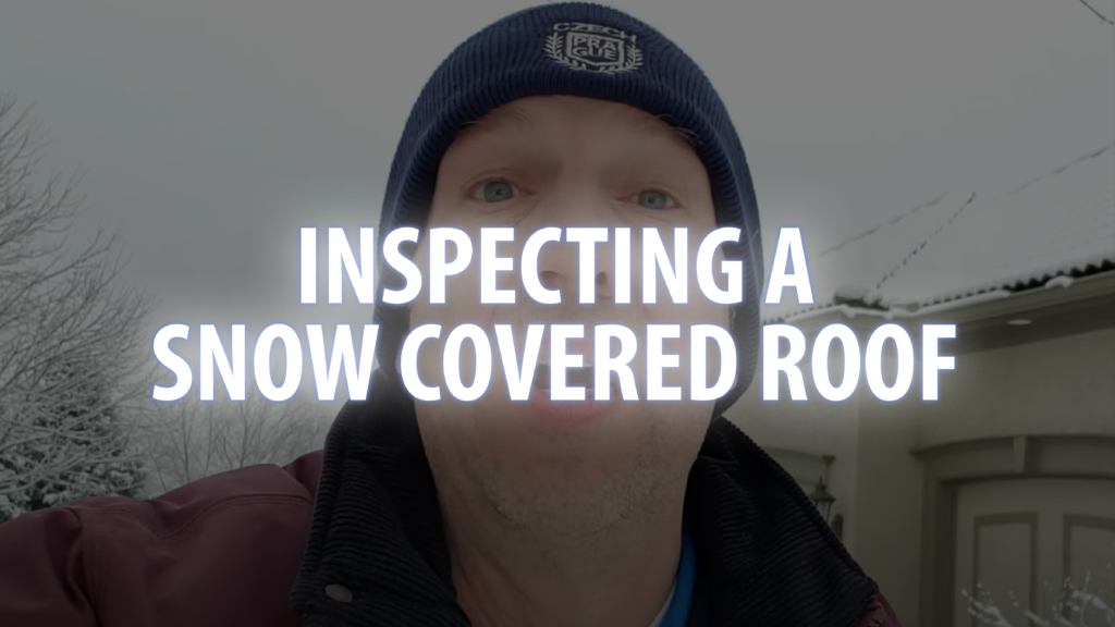 Inspecting A Snow Covered Roof