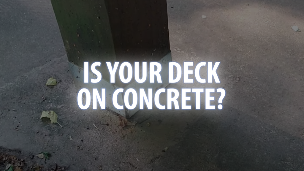 Is Your Deck Installed Over Your Patio Correctly?